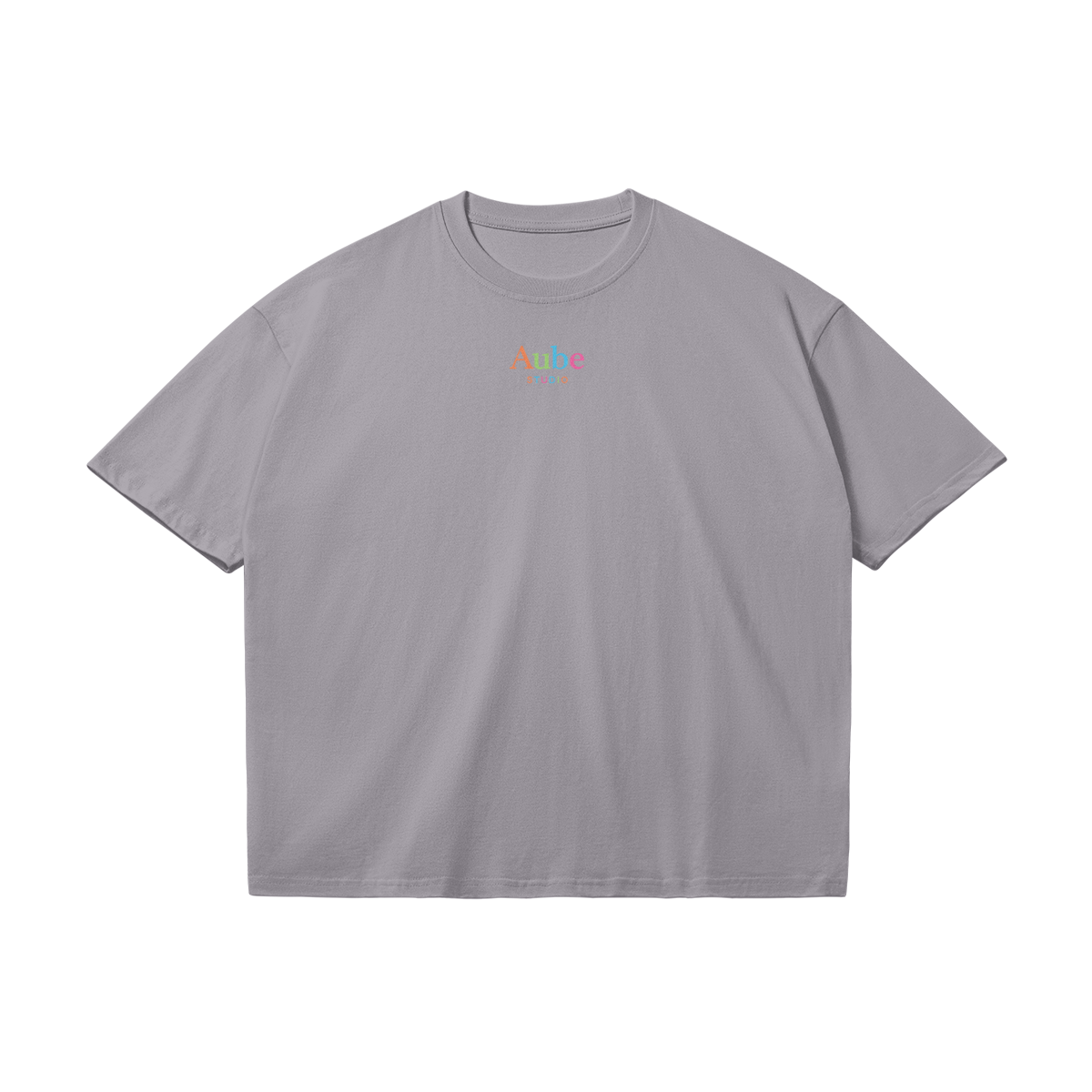 Aube 90’s by Aube Studio in Light Gray - Flat lay front view - Unisex oversized fit - Aube Studio