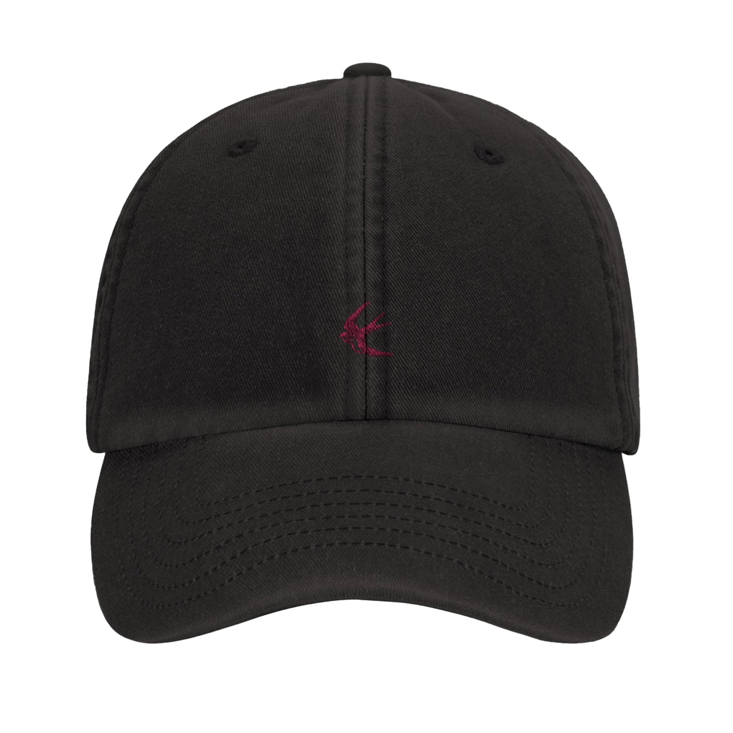 Aube Baseball Cap by Aube Studio in Vintage Black - Front view - Unisex oversized fit - Aube Studio