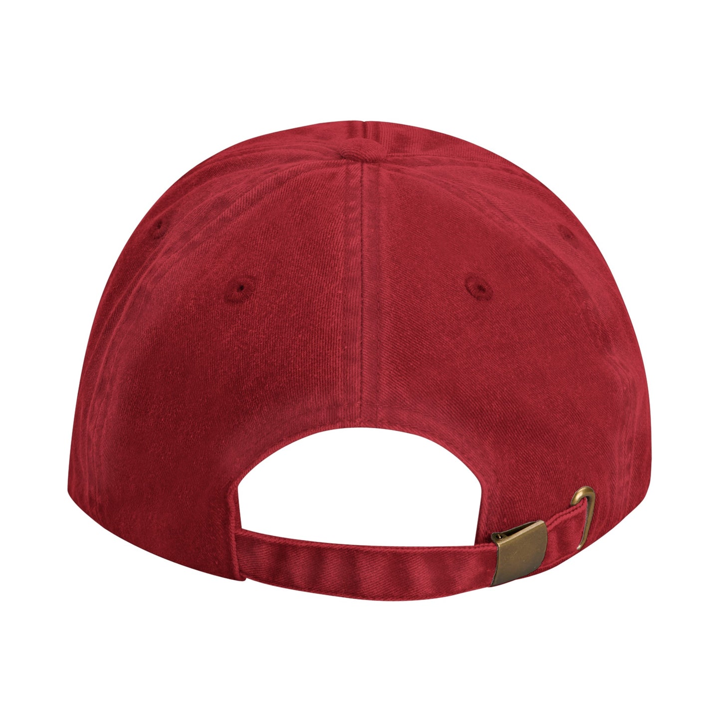 Aube Baseball Cap White Embroidery by Aube Studio in Vintage Red - Back view - Unisex oversized fit - Aube Studio