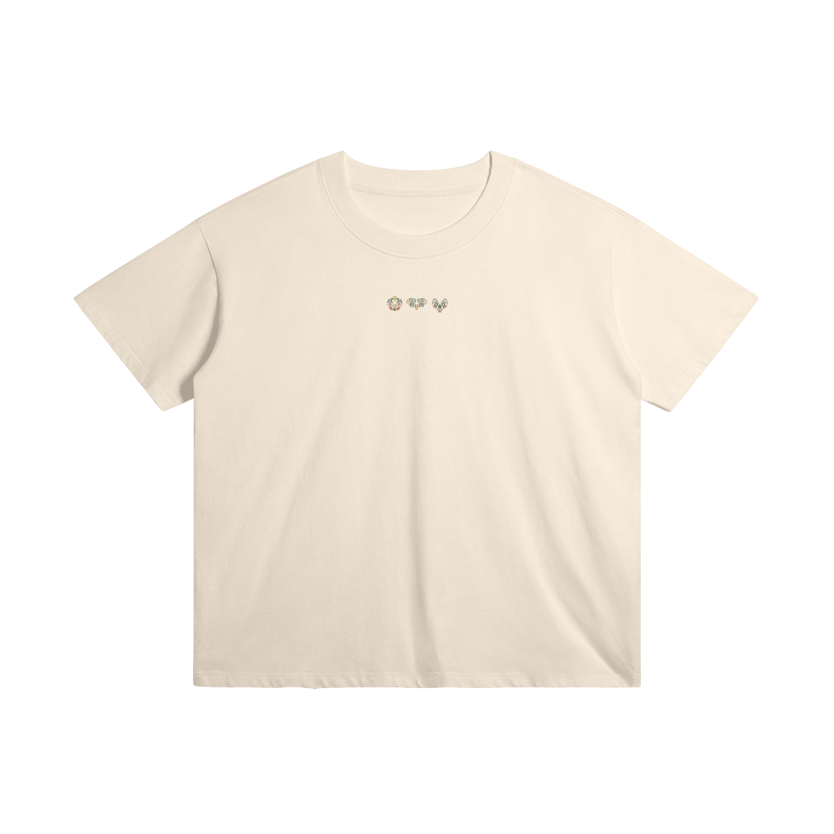 Headz by Aube Studio in Beige - Flat lay front view - Unisex oversized fit - Aube Studio