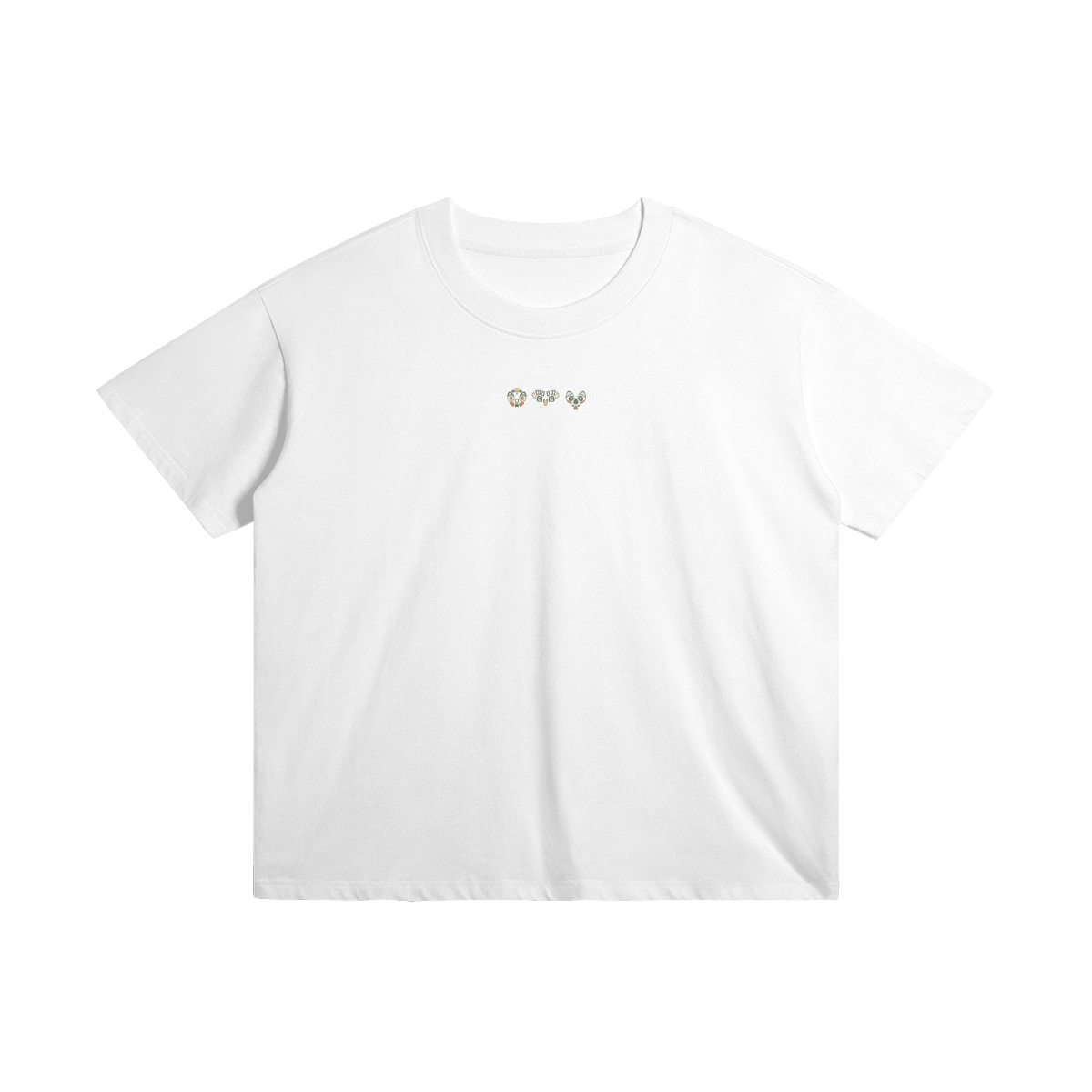 Headz by Aube Studio in White - Flat lay front view - Unisex oversized fit - Aube Studio