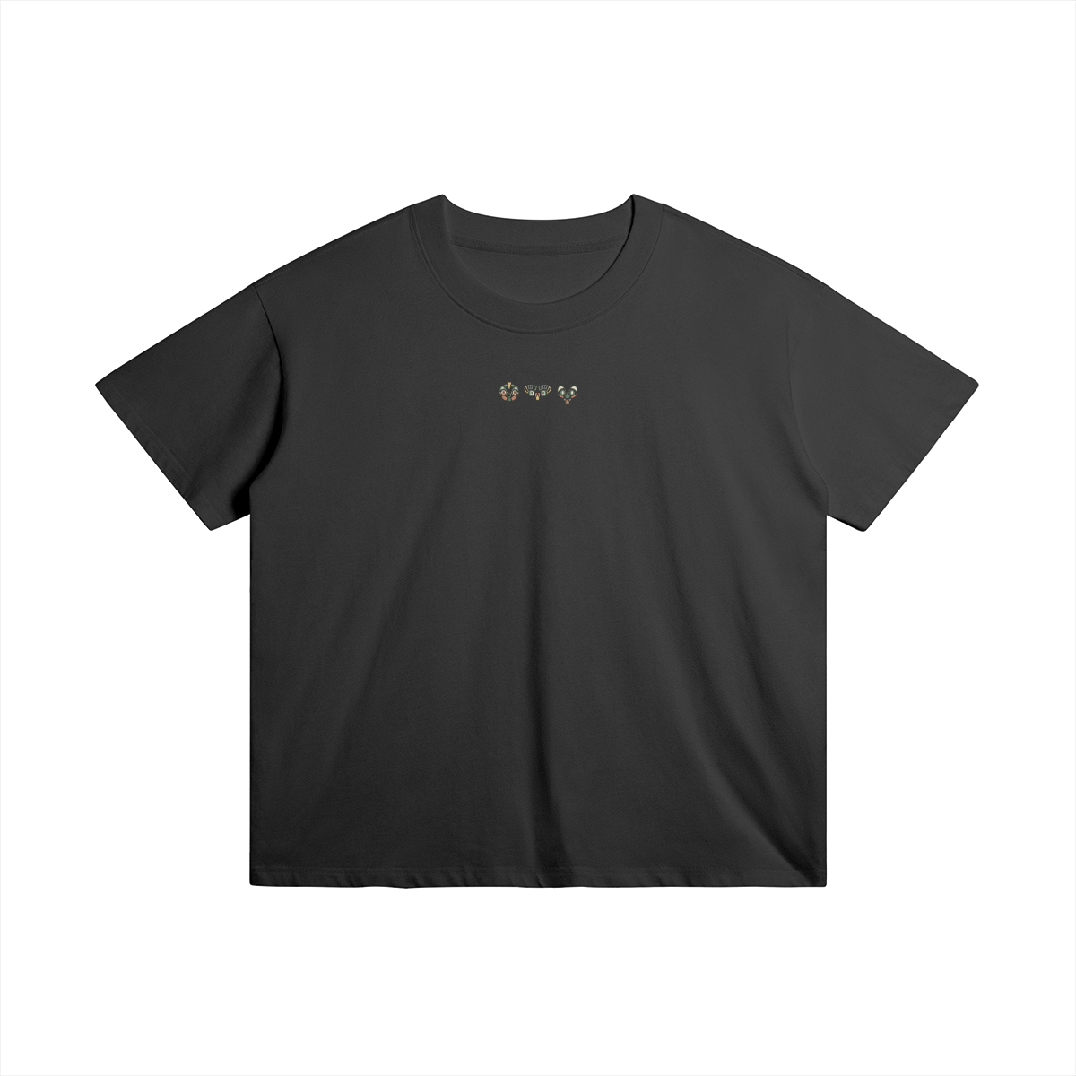 Headz by Aube Studio in Black - Flat lay front view - Unisex oversized fit - Aube Studio