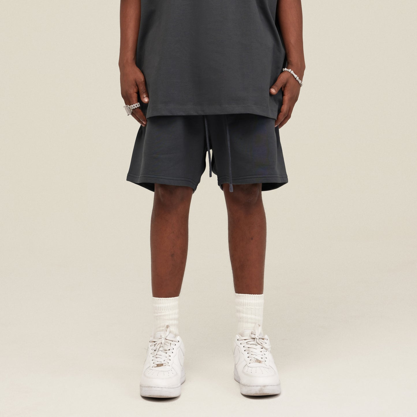 Unisex Oversized Shorts - Aube Embroided