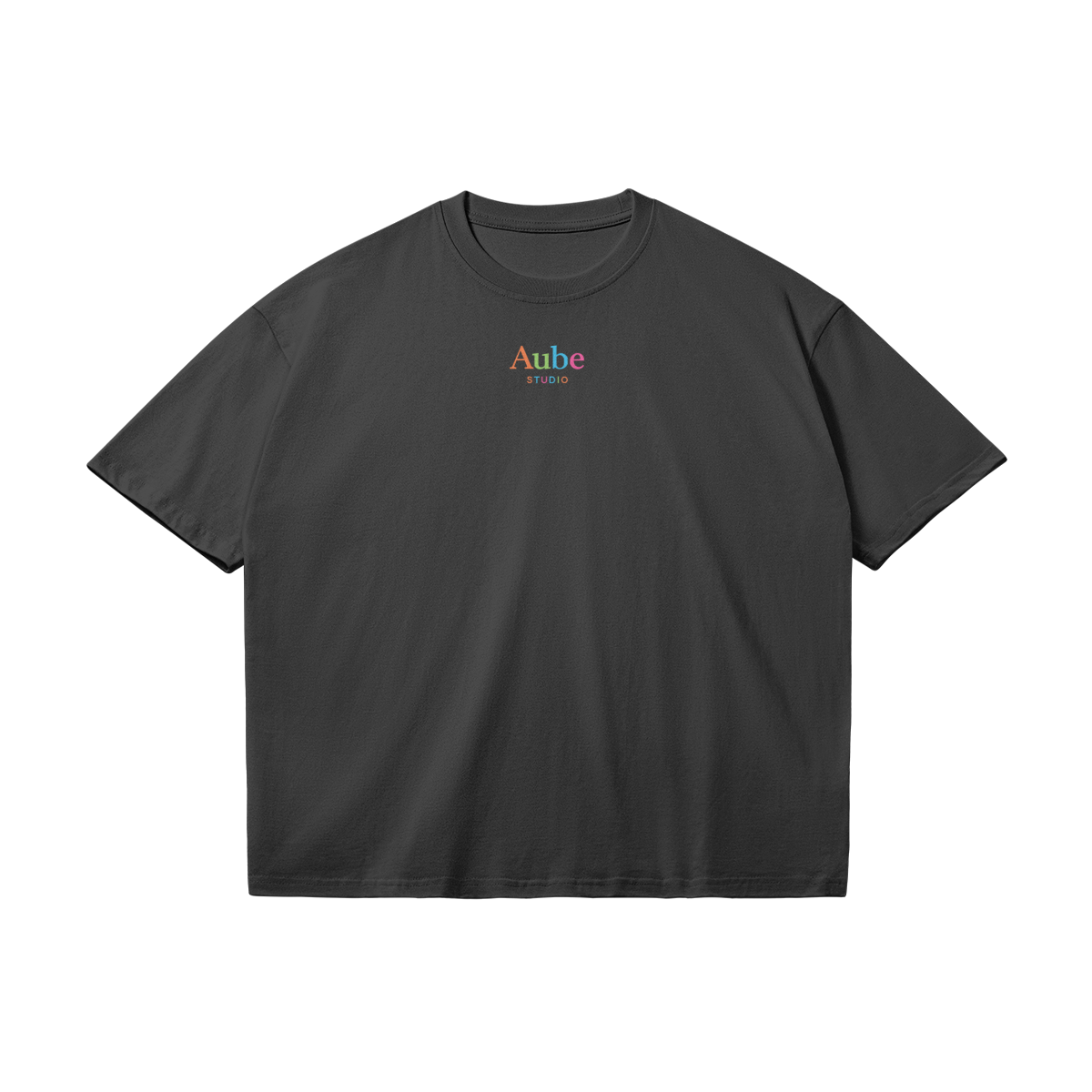 Aube 90’s by Aube Studio in Black - Flat lay front view - Unisex oversized fit - Aube Studio