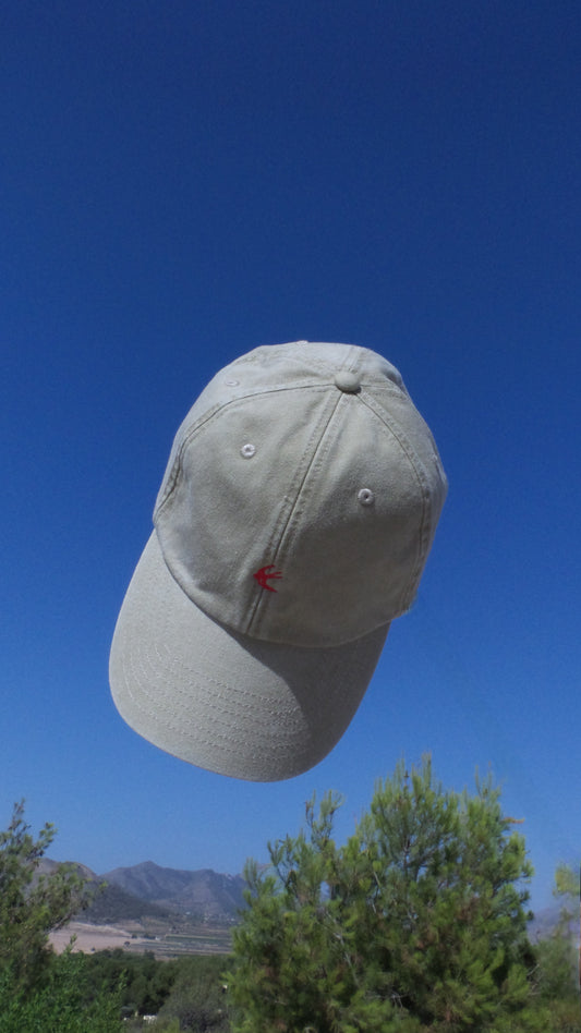 Aube Baseball Cap by Aube Studio in Vintage Stone - Floating front view - Unisex oversized fit - Aube Studio
