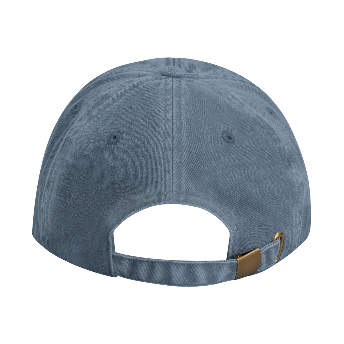 Aube Baseball Cap Pink Embroidery by Aube Studio in Vintage Light Denim - Back view - Unisex oversized fit - Aube Studio