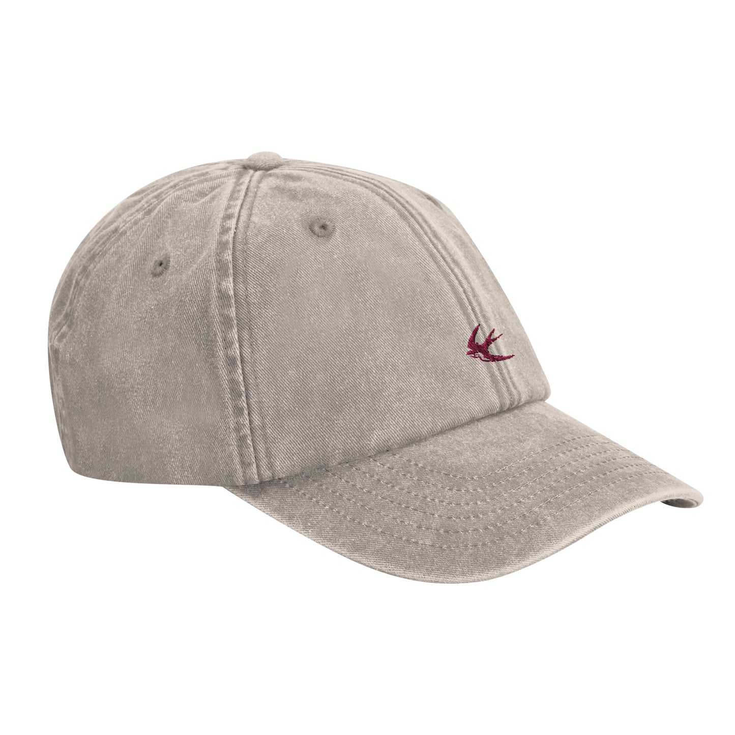 Aube Baseball Cap by Aube Studio in Vintage Stone - Side view - Unisex oversized fit - Aube Studio