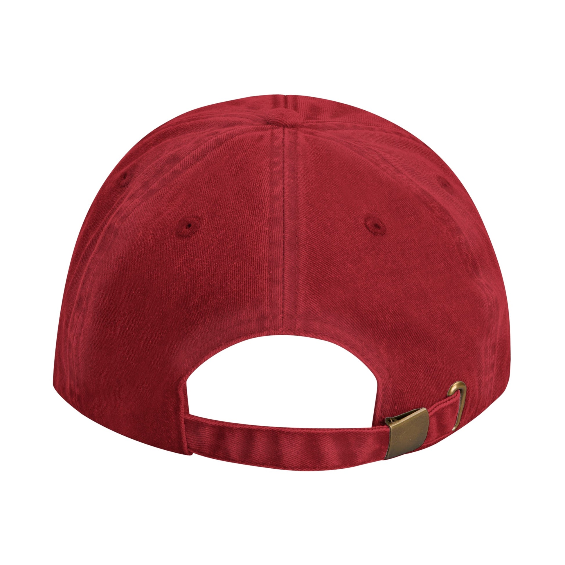 Aube Baseball Cap White Embroidery by Aube Studio in Vintage Red - Back view - Unisex oversized fit - Aube Studio