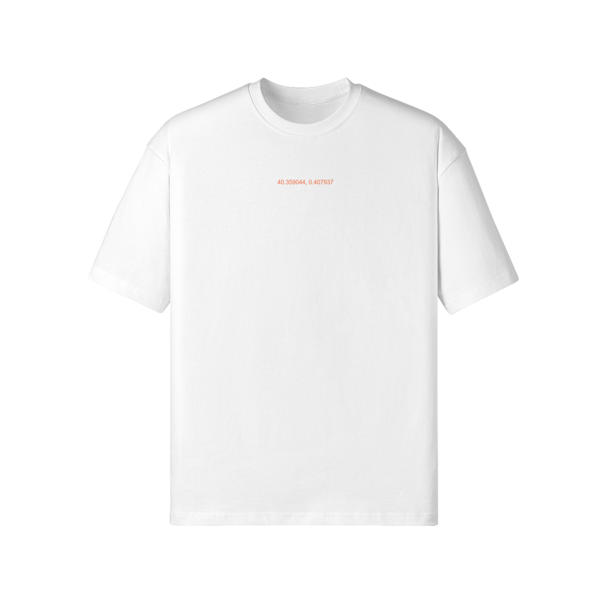 Peñiscola by Aube Studio in White - Hanging front view - Unisex oversized fit - Aube Studio