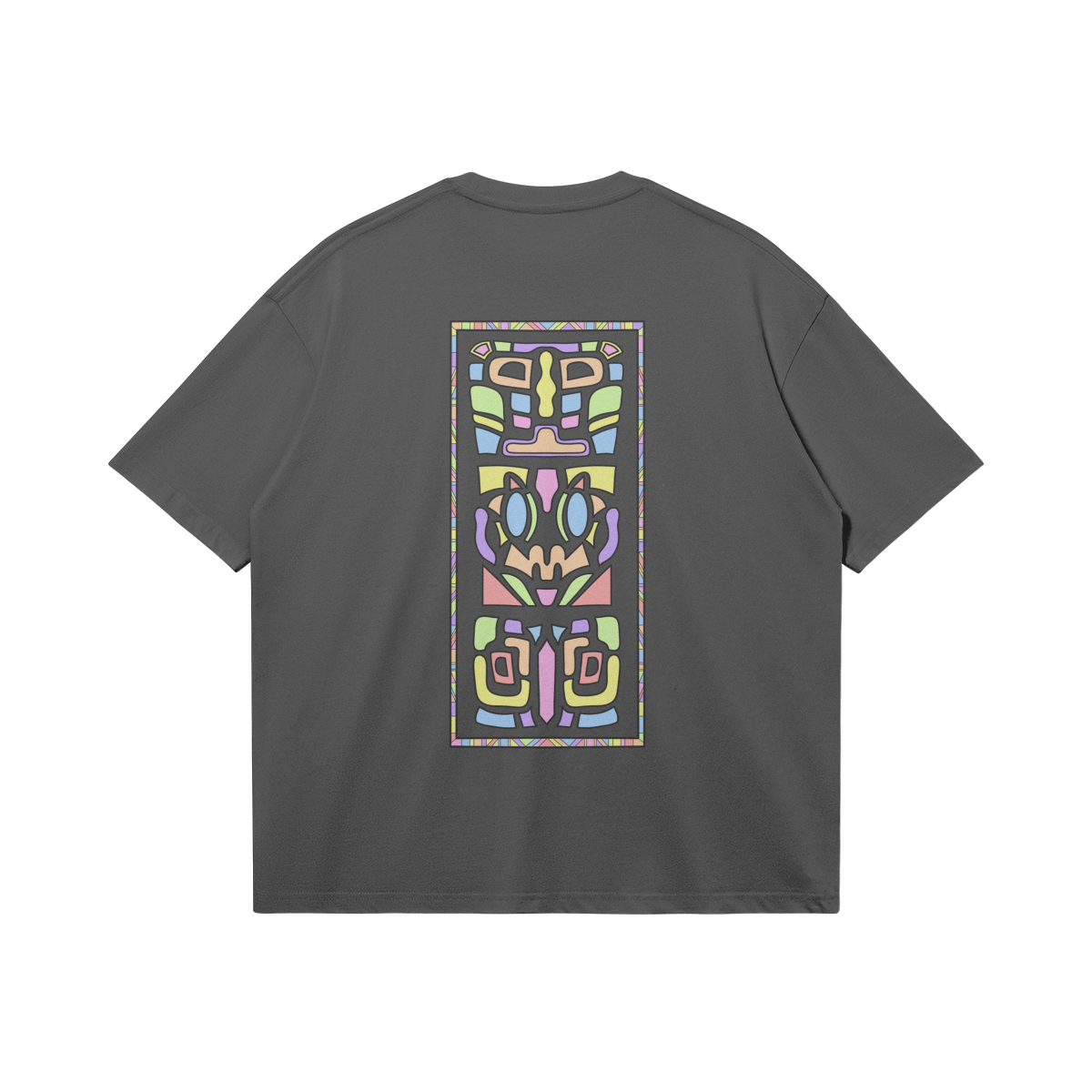 Totem by Aube Studio in Graphite Gray - Flat lay back view - Unisex oversized fit - Aube Studio