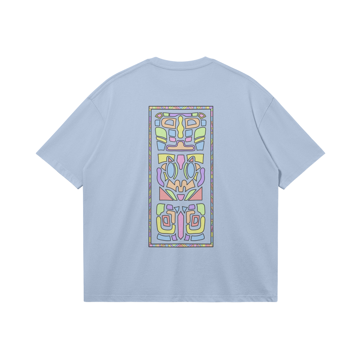 Totem by Aube Studio in Light Blue - Flat lay back view - Unisex oversized fit - Aube Studio