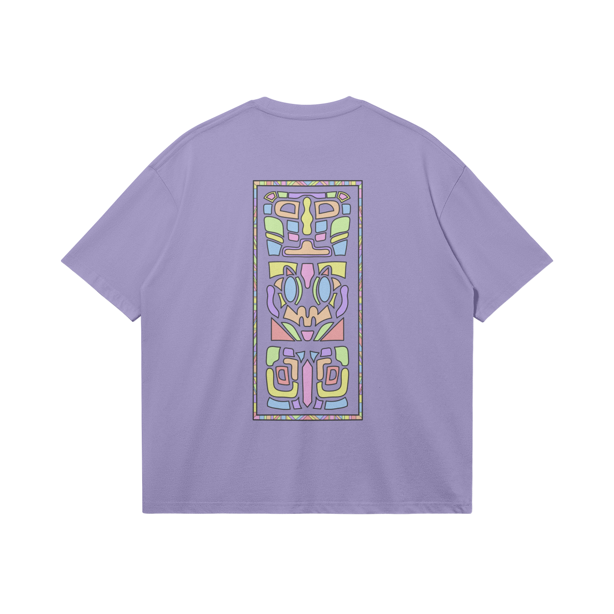 Totem by Aube Studio in Lilac - Flat lay back view - Unisex oversized fit - Aube Studio