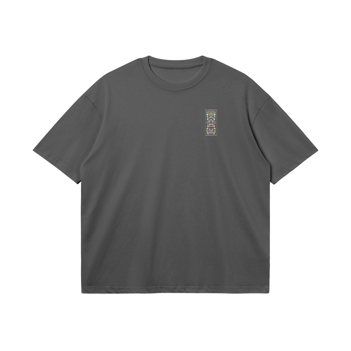 Totem by Aube Studio in Graphite Gray - Flat lay front view - Unisex oversized fit - Aube Studio