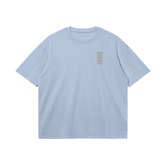Totem by Aube Studio in Light Blue - Flat lay front view - Unisex oversized fit - Aube Studio