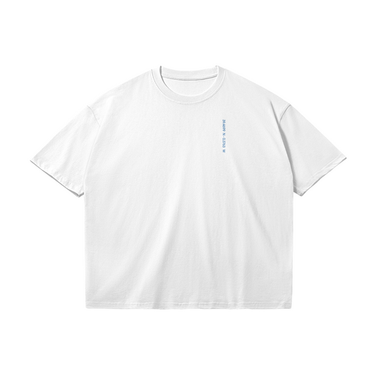 Valencia by Aube Studio in White - Flat lay front view - Unisex oversized fit - Aube Studio